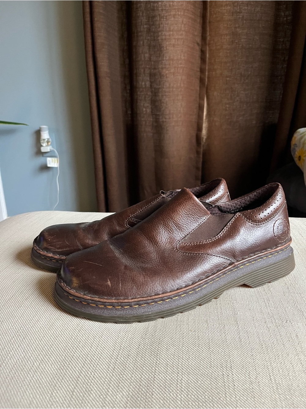Dr. Martens Men's Chocolate Brown Leather Slip-On Loafers